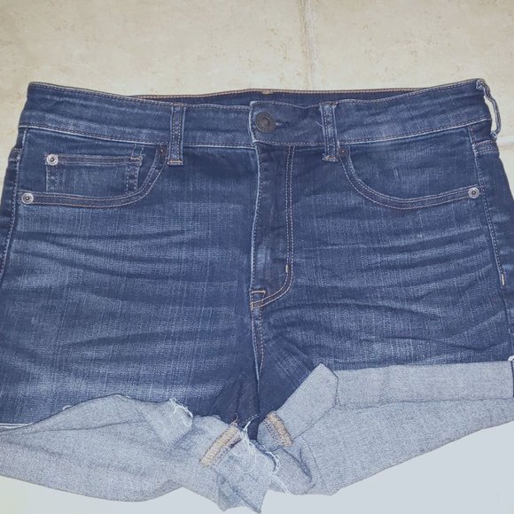 American Eagle Hi-Rise Shortie Jean Shorts Size 12 - Picture 1 of 2